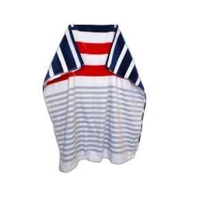 Unbranded Red White Blue Striped Beach Towel Americana July 4th 32" x 64"